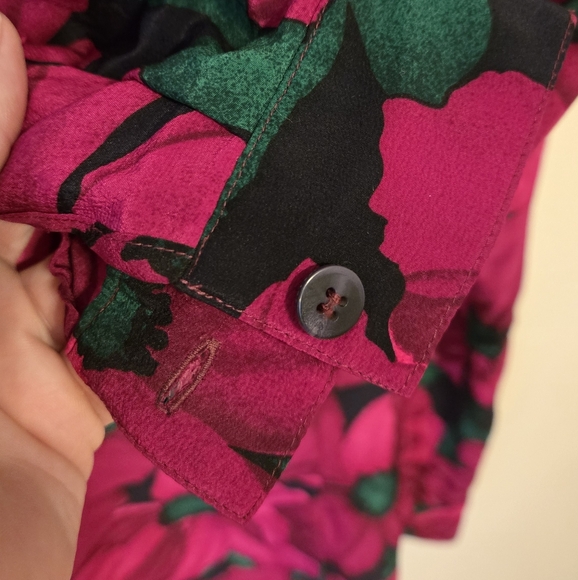 🌺VTG Silk Floral Blouse - Picture 4 of 7